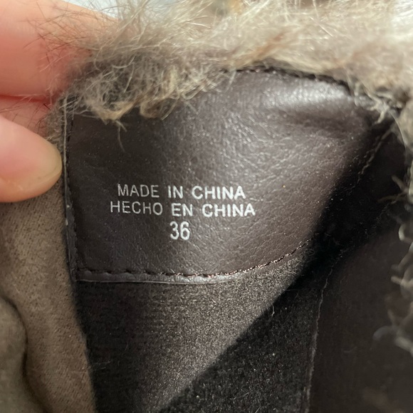 ALDO | Faux fur and faux suede strappy brown ankle boots with 10 cm thin heel - Picture 8 of 12